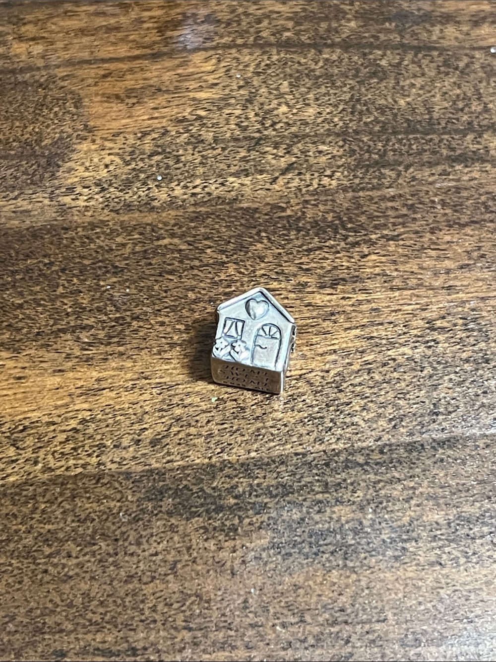 Pandora Silver House Charm with Heart Detail